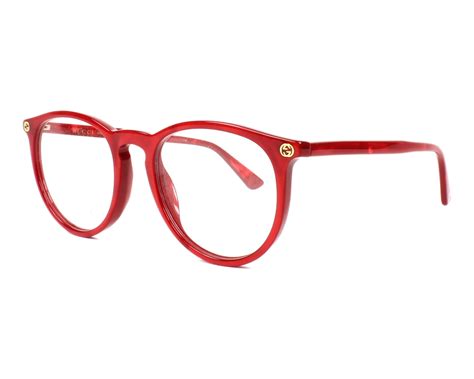 red gucci glasses frames|Gucci red frame eyeglasses.